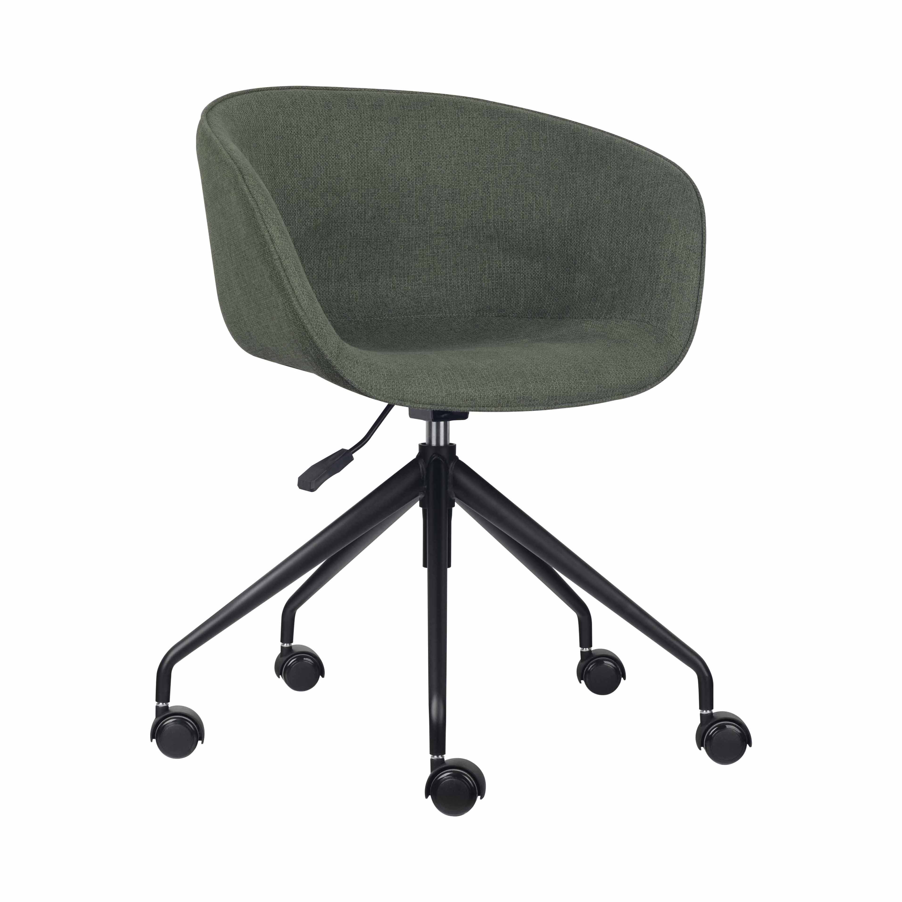 Pixel Tub Chair - Olive Fabric - Black Base